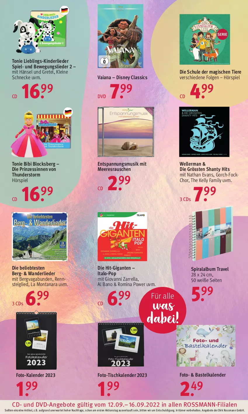 Aktueller Prospekt Rossmann - Prospekte - von 12.09 bis 16.09.2022 - strona 17 - produkty: angebot, angebote, disney, dvd, elle, Kinder, leine, LG, montana, rel, Ti, Tiere, tisch