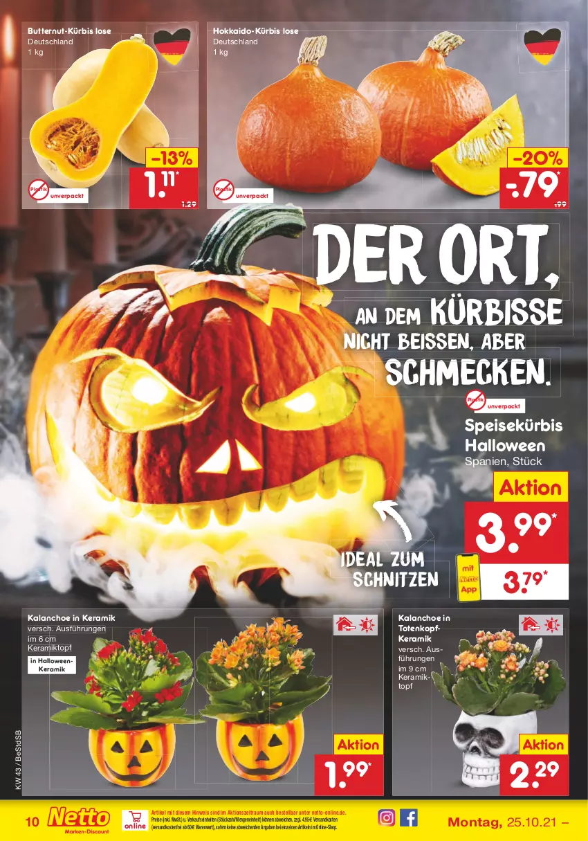 Aktueller Prospekt Netto Marken-Discount - Filial Angebote - von 25.10 bis 30.10.2021 - strona 10