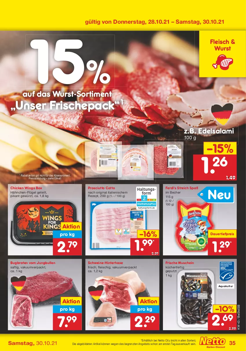 Aktueller Prospekt Netto Marken-Discount - Filial Angebote - von 25.10 bis 30.10.2021 - strona 35