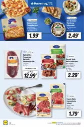 Gazetka promocyjna Lidl - Aktionsprospekt - Gazetka - ważna od 19.02 do 19.02.2022 - strona 38 - produkty: brustfilet, butter, eis, ente, Entenbrust, filet, flammkuchen, fleisch, Fleischbällchen, kräuter, kräuterbutter, kuchen, lamm, ndk, reis, salami, Schal, Schale, schwein, schweine, schweinefleisch, Ti, wein, weine
