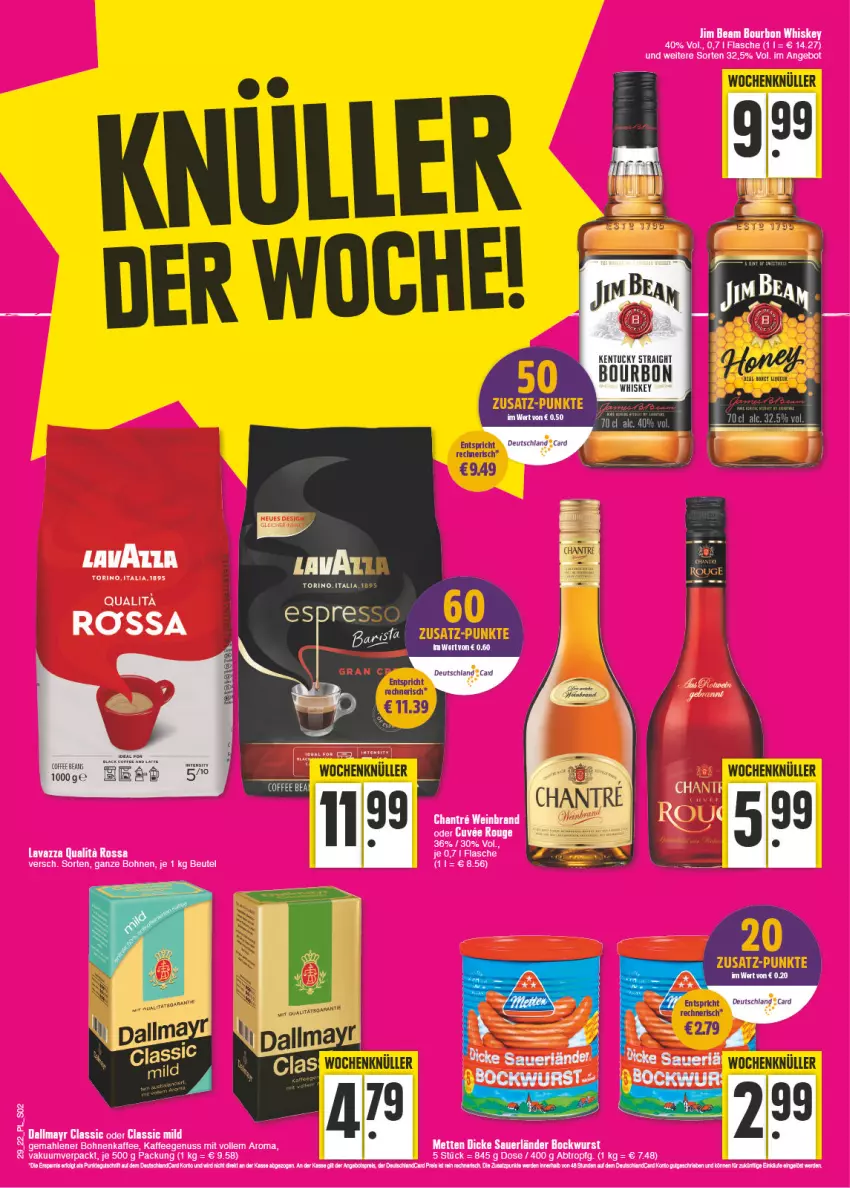 Aktueller Prospekt E Center - Angebote der Woche - von 18.07 bis 23.07.2022 - strona 2 - produkty: deutschland card, kentucky straight, lack, tuc, whiskey