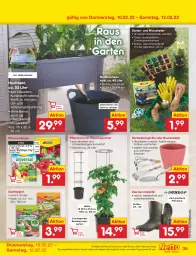 Gazetka promocyjna Netto Marken-Discount - Filial-Angebote - Gazetka - ważna od 12.02 do 12.02.2022 - strona 35 - produkty: abdeckhaube, angebot, bio, blume, blumen, dünger, edelstahl, eis, erde, Garten, Gewächshaus, Gummistiefel, handschuhe, kokos, korb, Liege, pflanze, pflanzen, Pflanzkasten, reis, Ria, rwe, schuhe, tablet, tablett, Tablette, teppich, Ti, wasser, ZTE