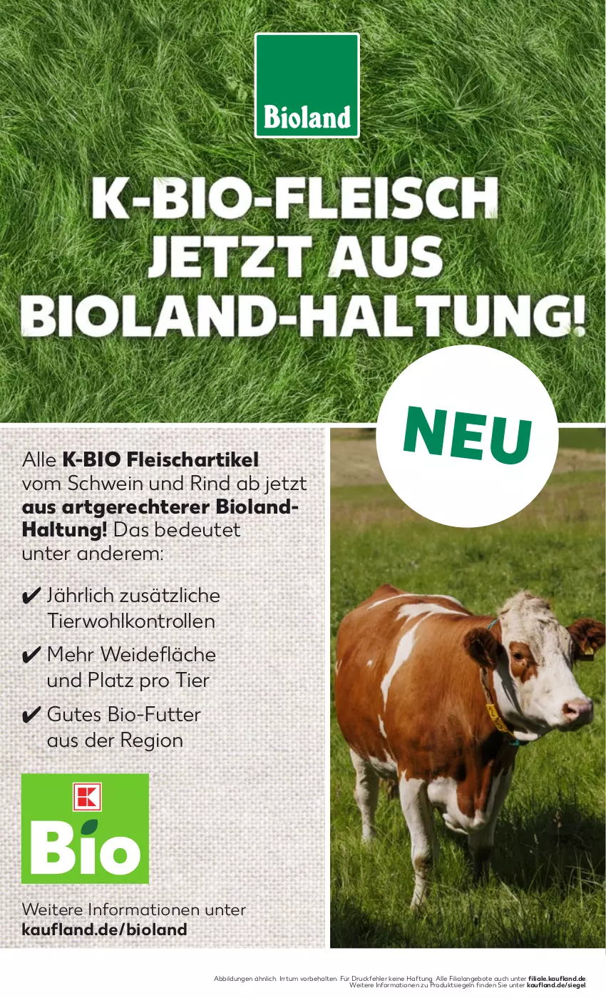 Aktueller Prospekt Kaufland - Prospekt - von 17.10 bis 23.10.2024 - strona 54 - produkty: angebot, angebote, bio, bioland, eis, fleisch, rind, schwein, schwein und rind, Ti, vom schwein und rind, wein