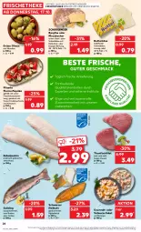 Gazetka promocyjna Kaufland - Prospekt - Gazetka - ważna od 23.10 do 23.10.2024 - strona 24 - produkty: angebot, braten, butter, butterkäse, eis, filet, fisch, fleisch, frischkäse, frischkäsezubereitung, gewürz, grill, grüne oliven, halbfester schnittkäse, Käse, knoblauch, kräuter, kräutern, Laufen, mac, mandel, mandeln, olive, oliven, paprika, Saibling, salat, Schärdinger, schnittkäse, thunfisch, Ti, tisch, ZTE