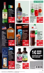 Gazetka promocyjna Kaufland - Prospekt - Gazetka - ważna od 23.10 do 23.10.2024 - strona 33 - produkty: aktionspreis, alkohol, angebot, angebote, Brei, coca-cola, cola, coupon, drink, eis, energy drink, erfrischungsgetränk, fanta, flasche, getränk, getränke, getränkesirup, Hohes C, Holz, holzkohle, irish whiskey, jack daniel, jack daniel's, jameson, karamell, Kinder, mac, Meerwasser, Mezzo Mix, minze, Rauch, reis, salz, scotch, scotch whisky, single malt, sirup, Soda, sodastream, sofort-rabatt, sprite, tennessee whiskey, Ti, wasser, whiskey, whisky, ZTE, zucker