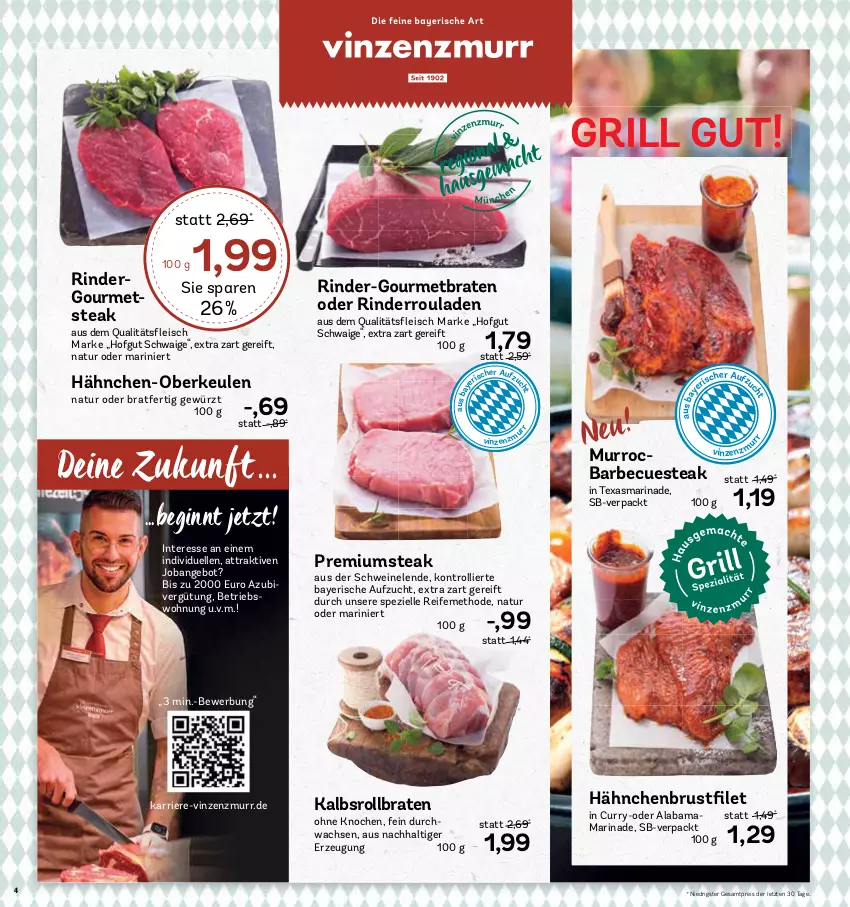 Aktueller Prospekt Aez - Prospekte - von 31.07 bis 05.08.2023 - strona 4 - produkty: angebot, barbecue, braten, curry, eis, elle, fleisch, gewürz, gin, grill, Hähnchen-Oberkeulen, hähnchenbrust, hofgut, marinade, natur, reis, rind, rinder, Rinderroulade, rinderrouladen, rollbraten, rouladen, schwein, schweine, Spezi, steak, Ti, trolli, wein, weine, ZTE