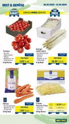 Gazetka promocyjna Metro - Wochen-Angebote Gastro - Gazetka - ważna od 31.05 do 31.05.2025 - strona 8 - produkty: eimer, eis, feta, gin, halbfettmargarine, küche, Küchen, Küchensahne, mac, margarine, milch, möhren, obst, pommes, Pommes Frites, quark, reis, sac, sahne, spargel, speisequark, Ti, tiefpreis, tisch, tomate, tomaten