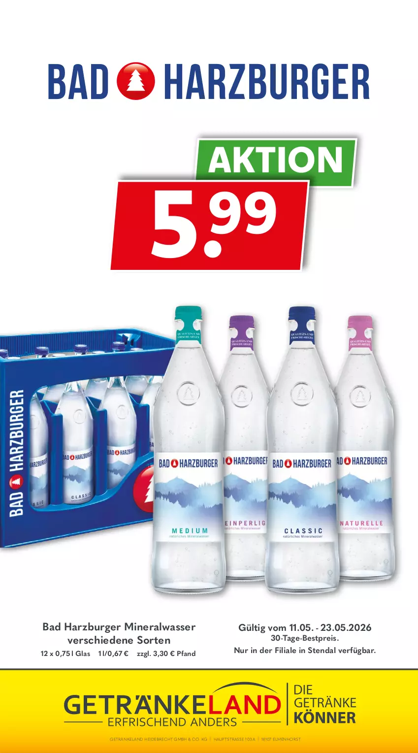 Aktueller Prospekt Getraenkeland - von 10.05 bis 22.05.2026 - strona 15 - produkty: Alwa, Bad, bestpreis, burger, eis, Elan, getränk, getränke, mineralwasser, reis, Ti, wasser