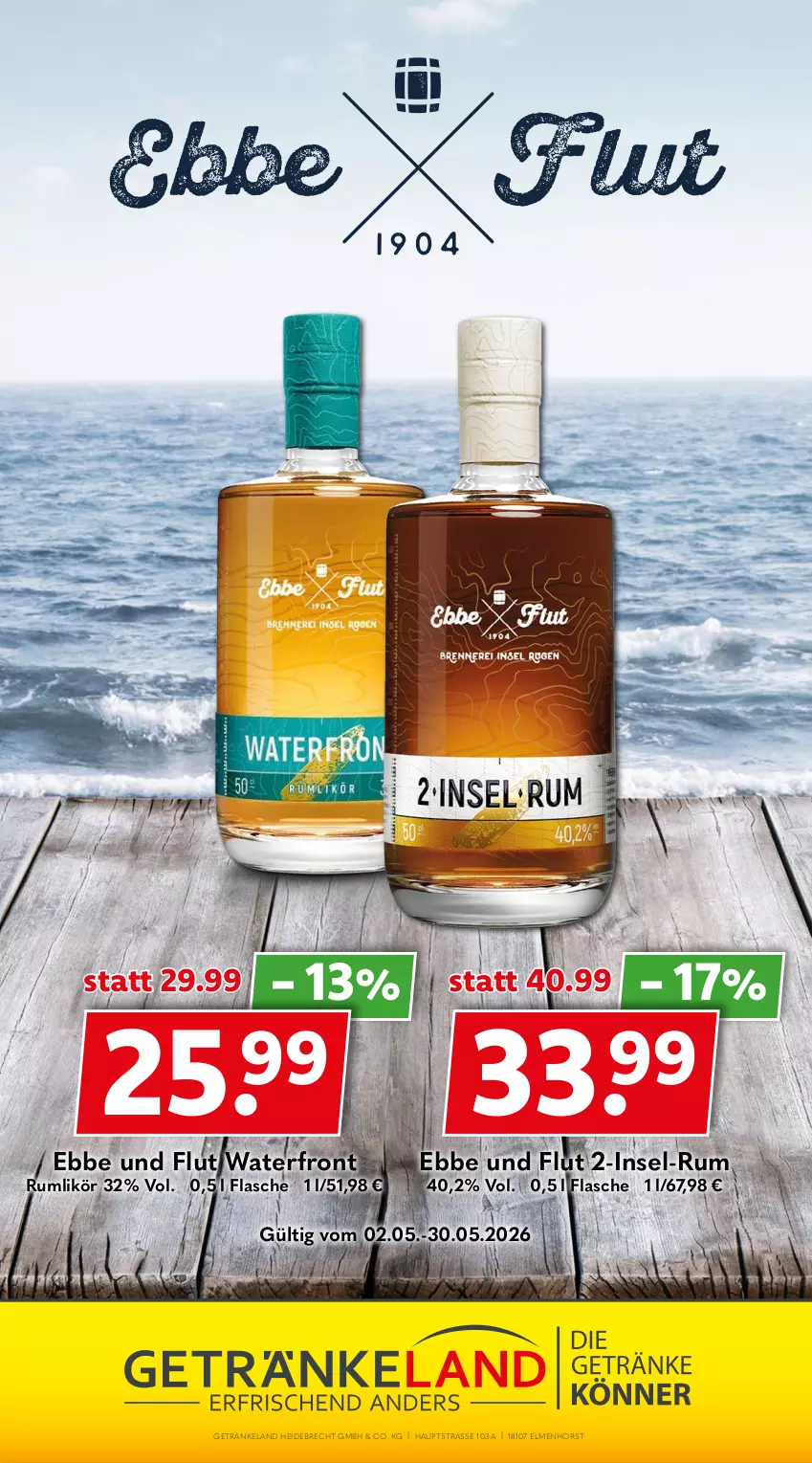 Aktueller Prospekt Getraenkeland - von 10.05 bis 22.05.2026 - strona 16 - produkty: Elan, flasche, getränk, getränke, likör, rum, Ti