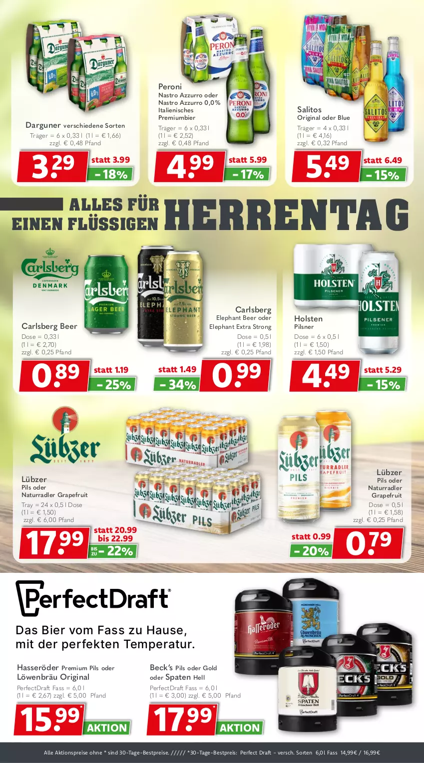 Aktueller Prospekt Getraenkeland - von 10.05 bis 22.05.2026 - strona 4 - produkty: aktionspreis, bestpreis, bestpreise, bier, carlsberg, carlsberg beer, eis, gin, grapefruit, hasseröder, holsten, Lübzer, natur, Peroni, pils, pilsner, premium pils, Premiumbier, radler, reis, Spaten, Ti