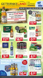 Gazetka promocyjna Getraenkeland - Gazetka - ważna od 22.05 do 22.05.2026 - strona 1 - produkty: aktionspreis, Alwa, apfel, beere, beeren, berliner, bestpreis, bestpreise, bier, coca-cola, cola, eis, flasche, jack daniel, Lübzer, mineralwasser, mönchshof, payback, pfirsich, pils, pilsner, pilsner urquell, reis, Ti, vodka, wasser, zitrone