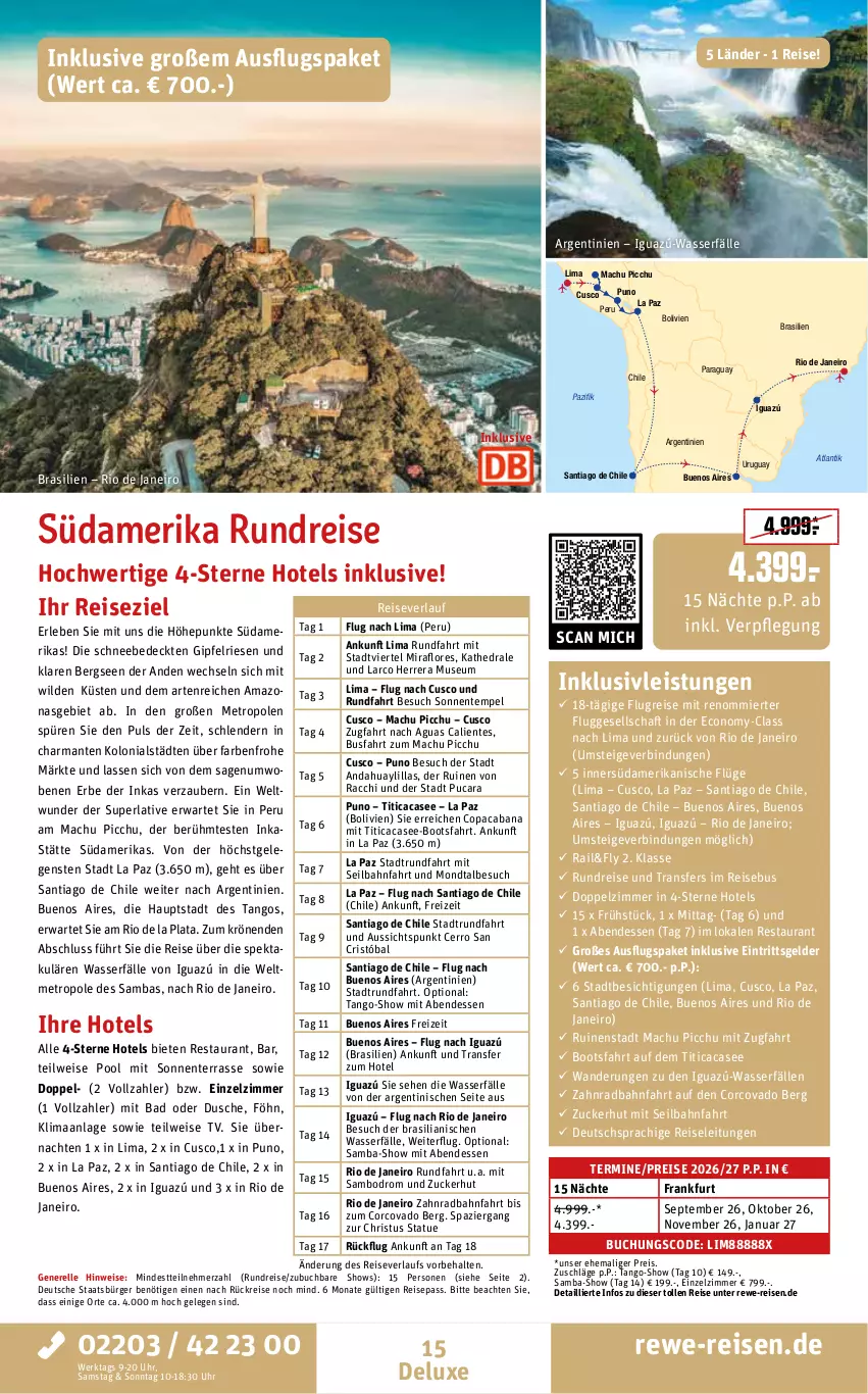 Aktueller Prospekt Rewe Reisen - Reiseprospekt - von 27.03 bis 24.04.2026 - strona 15 - produkty: ACC, Bad, buch, deutschsprachige reiseleitung, dusche, eis, elle, ente, harman, inklusivleistungen, mac, Metro, perla, pool, reis, reiseverlauf, rel, Ti, uhr, wasser, Wild, zucker