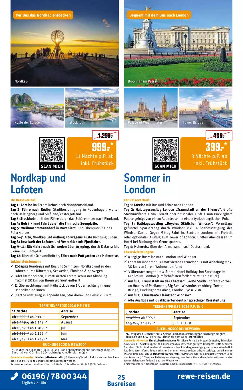 Aktueller Prospekt Rewe Reisen - Reiseprospekt - von 27.03 bis 24.04.2026 - strona 25 - produkty: auer, brita, buch, busreisen, decke, eis, Elektro, elle, erde, gin, harman, HP, inklusivleistungen, latte, LG, Mode, nuss, reis, reiseveranstalter, reiseverlauf, rel, rum, rwe, Ti, trendtours touristik gmbh, uhr