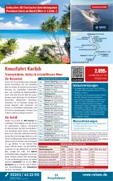Gazetka promocyjna Rewe Reisen - Reiseprospekt - Gazetka - ważna od 24.04 do 24.04.2026 - strona 21 - produkty: angebot, angebote, asti, Bad, balkonkabine, bett, Betten, bier, blume, blumen, buch, champagne, champagner, cocktail, cocktails, drink, drinks, dusche, eis, elle, ente, erde, fanta, fenster, getränk, getränke, inklusivleistungen, kreuzfahrten, likör, martini, meerblickkabine, Mode, Philips, pool, rama, reis, reiseverlauf, rel, säfte, Spezi, spirituosen, Thea, Ti, uhr, usb, wasser, wein
