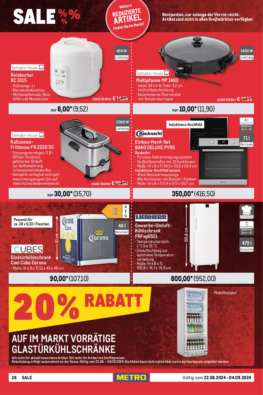 Aktueller Prospekt Metro - Food-NonFood - von 22.08 bis 04.09.2024 - strona 26 - produkty: auto, backofen, Bank, batterie, batterien, Bau, Becher, corona, dell, eis, elle, ente, erde, fernseher, festplatte, flasche, fritteuse, garraum, Glastür, HDMI, kamera, Kameras, Kocher, kochfeld, kühlschrank, ladegerät, latte, lautsprecher, LG, Löffel, Messbecher, Metro, Mode, Ofen, pfanne, powerbank, Reinigung, reis, ring, rum, Scanner, schnellladegerät, Schrank, Spektrum, spülmaschinen, teller, thermostat, Ti, tisch, Travel Kit, uhd, usb, wasser