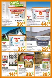 Gazetka promocyjna  - Prospekt für Globus Baumarkt  Achern - Gazetka - ważna od 02.07 do 02.07.2022 - strona 14 - produkty: alpina, Alpinaweiß, brie, decke, eimer, eis, fassadenfarbe, Heu, Holz, innenfarbe, kraft, lack, Metallschutzlack, Ti, wasser