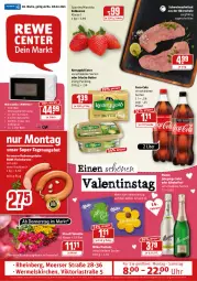 Gazetka promocyjna Rewe - Prospekte - Gazetka - ważna od 14.02 do 14.02.2021 - strona 1 - produkty: alkohol, angebot, angebote, Astra, beere, beeren, blume, blumen, butter, coca-cola, cola, eis, elle, ente, erdbeere, erdbeeren, flasche, fleisch, fleischwurst, garraum, irische butter, kerrygold, kerrygold extra, knoblauch, mikrowelle, milka, mit oder ohne knoblauch, mumm, Ria, ring, rosen, Schal, Schale, schnitten, schnitzel, schwein, schweine, schweineschnitzel, sekt, Signal, Ti, timer, uhr, unser super-tagesangebot, wein, weine, wurst