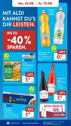 Gazetka promocyjna AldiSud - NÄCHSTE WOCHE - Gazetka - ważna od 19.08 do 19.08.2023 - strona 10 - produkty: aldi, cin, eis, elle, erfrischungsgetränk, flasche, getränk, kartoffel, mac, orange, pizza, Pizzateig, pril, reis, rotwein, sauce, Ti, tomate, tomaten, tomatensauce, wedges, wein, zitrone