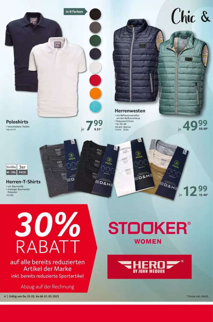 Aktueller Prospekt Selgros - Nonfood - von 23.02 bis 01.03.2023 - strona 4 - produkty: Bau, baumwolle, Elan, herren-t-shirt, poloshirt, reifen, shirt, shirts, T-Shirt, Ti, Weste, wolle