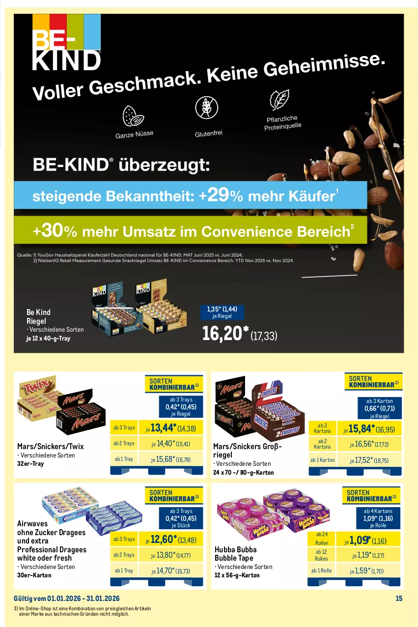 Aktueller Prospekt Metro - Monats-Mix - Seite 15 - von 01.01 bis 31.01.2026 - strona 15 - produkty: eis, mars, reis, riegel, snickers, Ti, twix, zucker