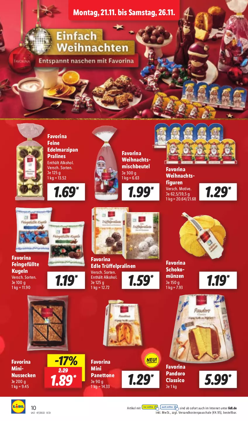 Aktueller Prospekt Lidl - Aktionsprospekt - von 21.11 bis 26.11.2022 - strona 38 - produkty: alkohol, beutel, classico, Edelmarzipan, Kugel, marzipan, ndk, nuss, pralinen, Schal, Schale, schoko, Ti, Trüffel, Weihnachtsfigur