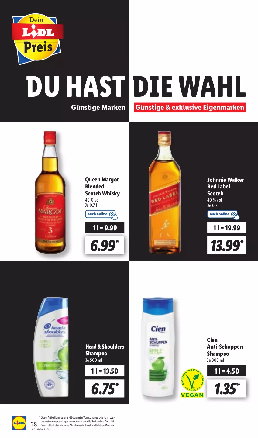 Aktueller Prospekt Lidl - Aktionsprospekt - von 21.11 bis 26.11.2022 - strona 58 - produkty: angebot, blended scotch, blended scotch whisky, Cien, drucker, eis, Engel, johnnie walker, kerze, papier, reis, scotch, scotch whisky, shampoo, Ti, whisky, ZTE