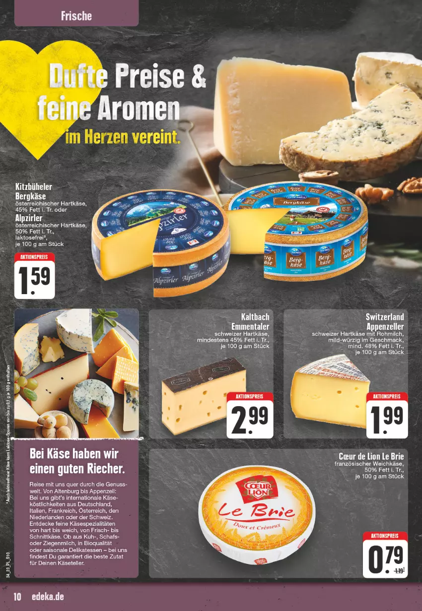 Aktueller Prospekt E Center - Angebote der Woche - von 21.08 bis 26.08.2023 - strona 10 - produkty: aktionspreis, Bergkäse, bio, decke, deka, eier, eis, elle, emmentaler, hartkäse, Käse, mac, milch, nuss, reis, schnittkäse, schweizer hartkäse, Spezi, Ti