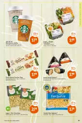 Gazetka promocyjna Tegut - Angebote der Woche - Gazetka - ważna od 15.01 do 15.01.2022 - strona 21 - produkty: Becher, bio, bohne, bohnen, eier, elle, kaffee, küche, lachs, mam, ricotta, settele, snack, spinat, starbucks, Sushi, tante fanny, Ti, torte, tortelloni