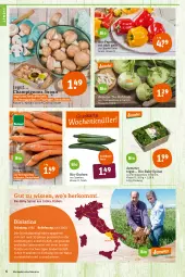 Gazetka promocyjna Tegut - Angebote der Woche - Gazetka - ważna od 15.01 do 15.01.2022 - strona 8 - produkty: angebot, angebote, Bau, bio, Bio-Paprika, bioland, braun, Brei, champignon, champignons, dekoration, eis, gurke, gurken, kohlrabi, lebensmittel, möhren, natur, Palette, paprika, paprika rot, reis, ring, Schal, Schale, spinat, Ti, WICK