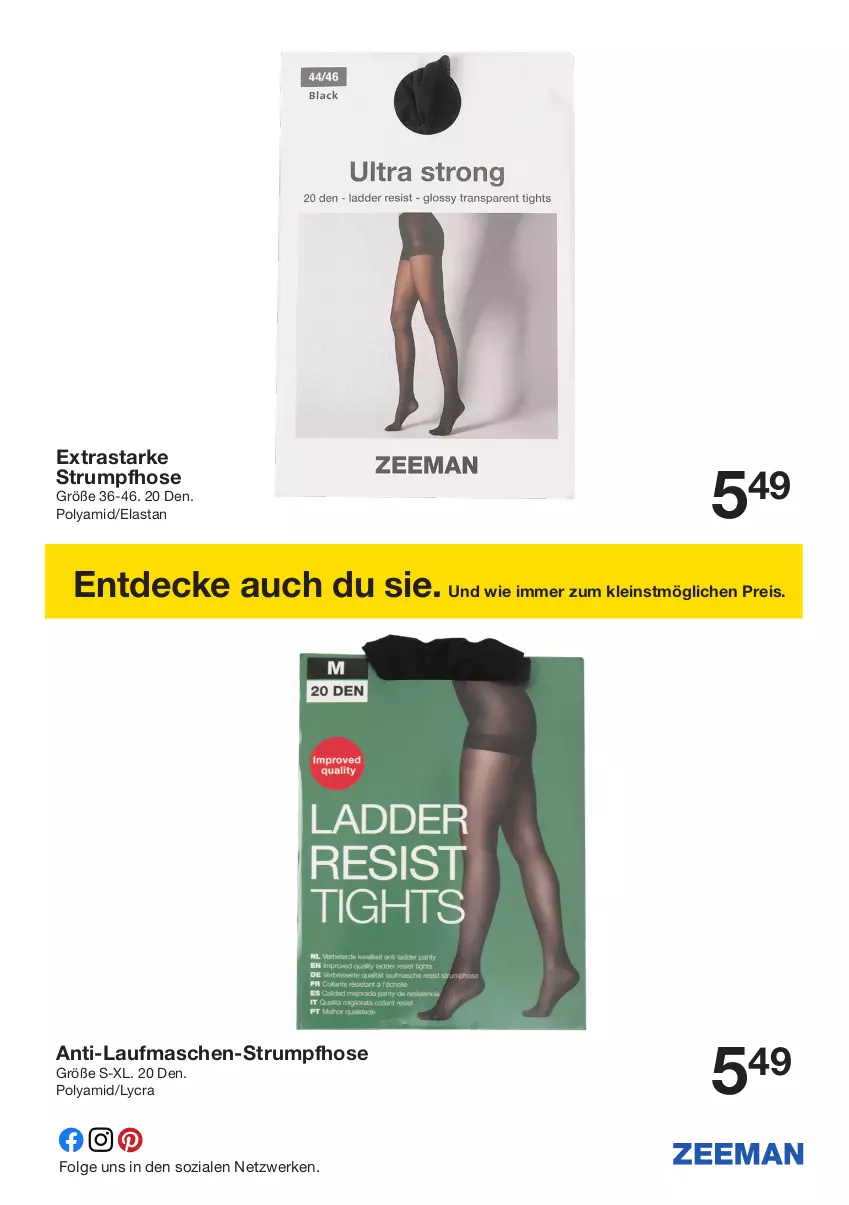 Aktueller Prospekt Zeeman - Prospekte - von 31.08 bis 13.09.2024 - strona 21 - produkty: decke, eis, hose, LG, reis, rum, Strumpfhose, Ti