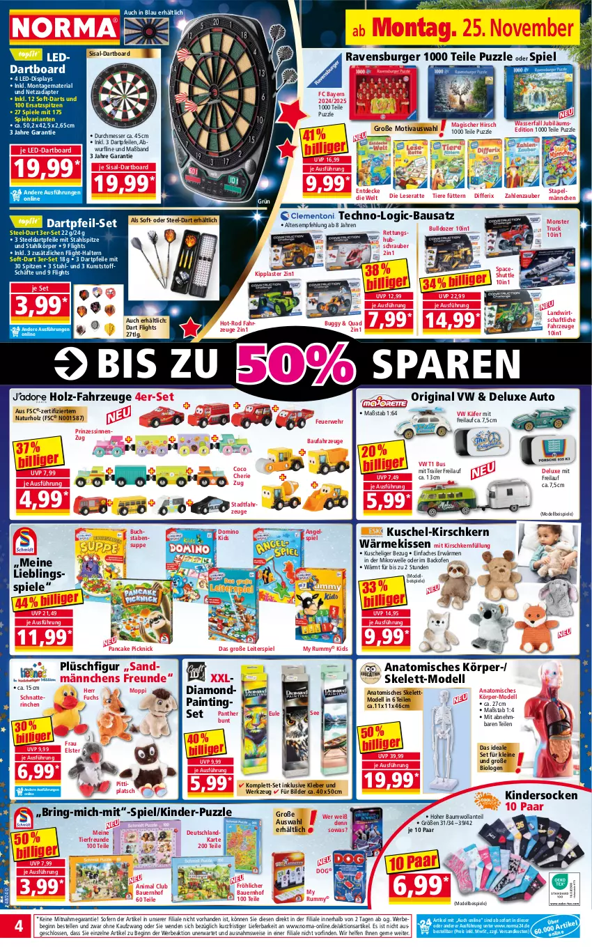 Aktueller Prospekt Norma - Norma - von 25.11 bis 02.12.2024 - strona 4 - produkty: adapter, auer, auto, backofen, Bau, Bauer, Bebe, bio, buch, Buggy, burger, decke, dell, eis, elle, gin, Holz, Jubiläums, käfer, Kinder, kirsch, kissen, kleber, lays, leine, LG, messer, mikrowelle, Mode, monster, Monster Truck, natur, ndk, Ofen, Plüsch, Puzzle, quad, ravensburger, reis, Ria, ring, rum, rwe, socken, Spiele, suppe, tee, Ti, Tiere, wasser, werkzeug