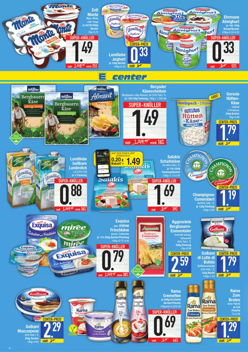 Aktueller Prospekt E Center - Angebote der Woche - von 07.03 bis 12.03.2022 - strona 8 - produkty: Käse, Ti