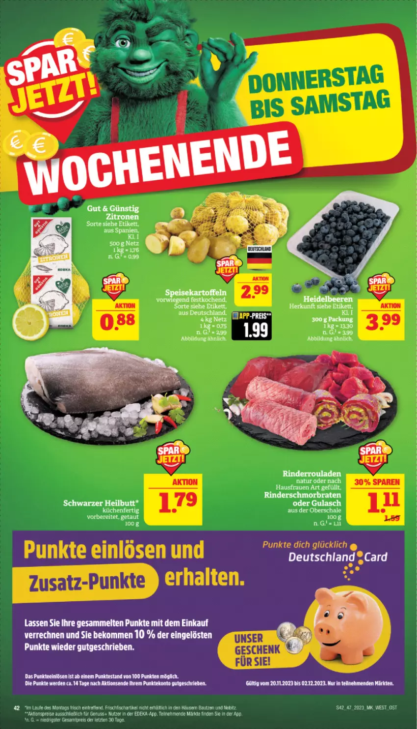 Aktueller Prospekt Marktkauf - Prospekt - von 19.11 bis 25.11.2023 - strona 42 - produkty: aktionspreis, Bau, deka, eis, fisch, frischfisch, gulasch, nuss, reis, Schal, Schale, Ti, ZTE