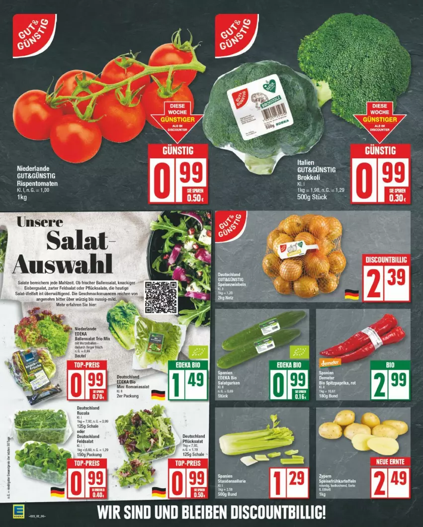 Aktueller Prospekt Edeka - Prospekte - von 03.06 bis 08.06.2024 - strona 2 - produkty: ball, beutel, bio, deka, edeka bio, feldsalat, fisch, Heu, mac, Nuance, nuss, rispentomaten, salat, salate, Schal, Schale, tee, Ti, tomate, tomaten