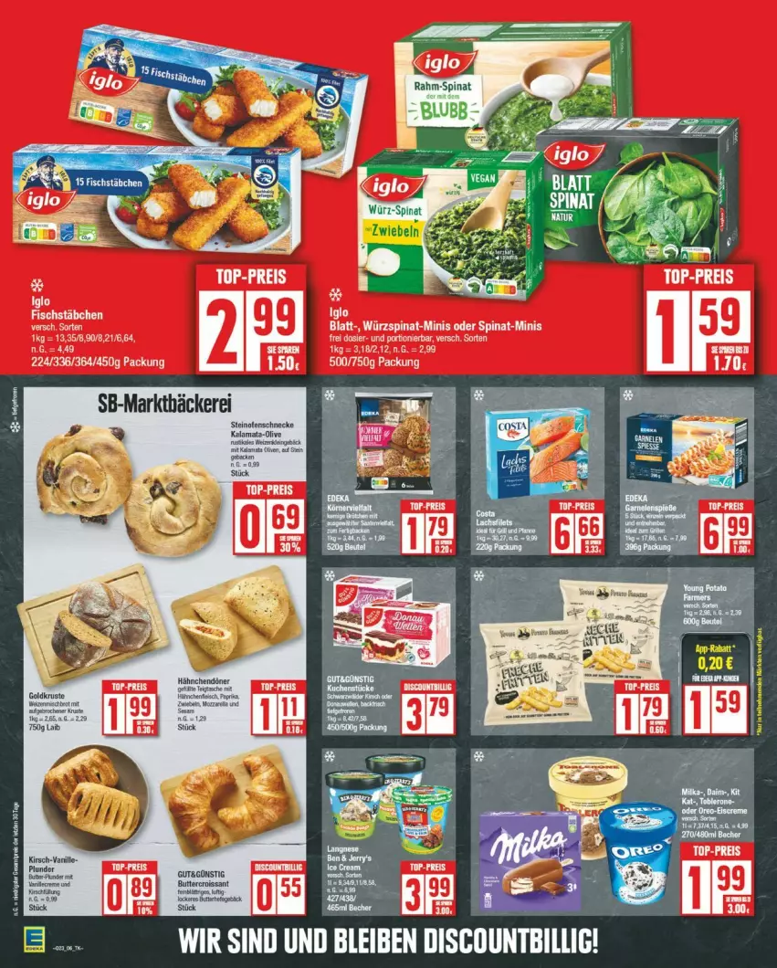 Aktueller Prospekt Edeka - Prospekte - von 03.06 bis 08.06.2024 - strona 6 - produkty: discount, Ofen, spinat, steinofen, Ti