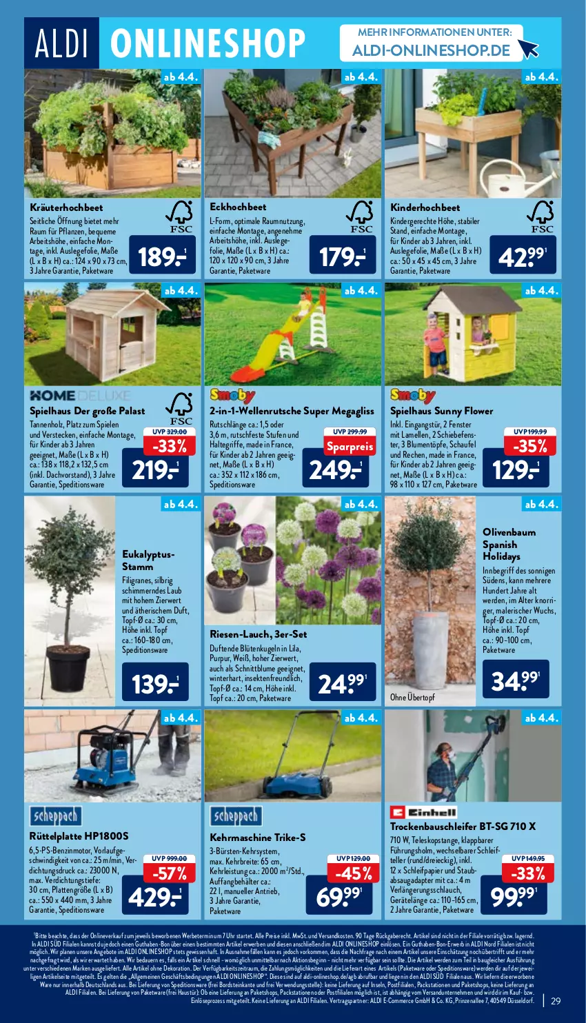 Aktueller Prospekt Aldi Nord - Aldi-Vorschau - von 04.04 bis 09.04.2022 - strona 29 - produkty: adapter, aldi, alle artikel ohne dekoration, angebot, angebote, auer, aust, Bau, Behälter, blume, blumen, Blüte, Brei, bürste, bürsten, dekoration, eis, elle, erde, fenster, gin, gliss, Holz, HP, Kinder, knorr, kräuter, Kugel, latte, LG, Liege, ndk, olive, oliven, papier, pflanze, pflanzen, reis, rwe, schlauch, Schleifpapier, sekt, Spiele, Teleskop, teller, Ti, topf, übertopf, uhr