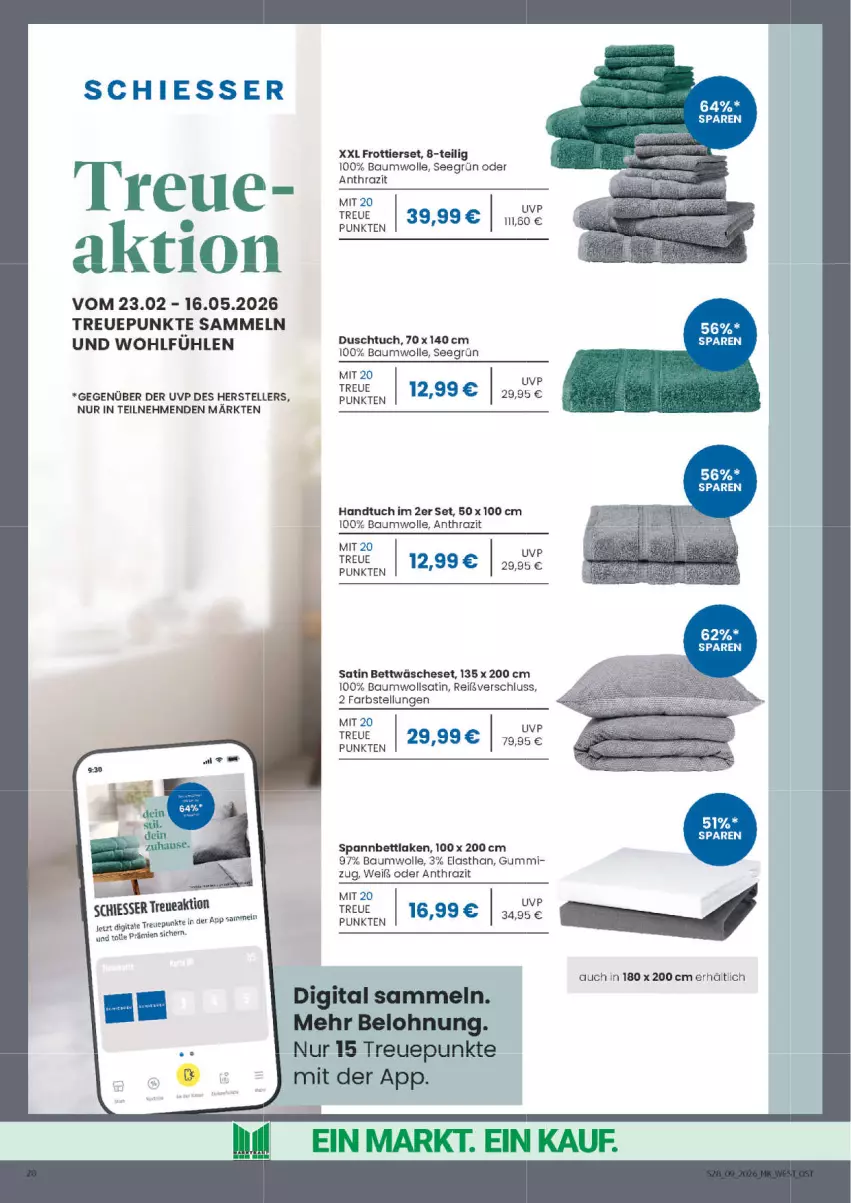Aktueller Prospekt Marktkauf - Prospekt - von 22.02 bis 28.02.2026 - strona 28 - produkty: Bau, baumwolle, bett, bettwäsche, duschtuch, elle, handtuch, spannbettlaken, teller, Ti, tuc, wolle