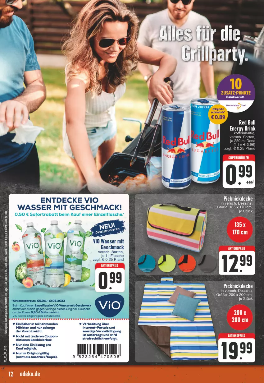 Aktueller Prospekt E Center - Angebote der Woche - von 29.05 bis 03.06.2023 - strona 12 - produkty: aktionspreis, Brei, coca-cola, cola, coupon, coupons, decke, eis, elle, fanta, flasche, gin, LG, mac, picknickdecke, red bull, reis, sofortrabatt, sprite, Ti, Vase, wasser, ZTE