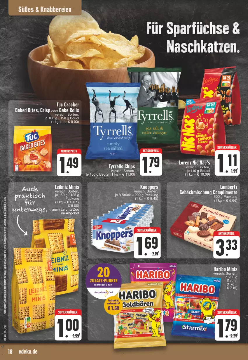 Aktueller Prospekt E Center - Angebote der Woche - von 29.05 bis 03.06.2023 - strona 18 - produkty: aktionspreis, Amber, angebot, beutel, bites, chips, cracker, eis, elle, haribo, lambertz, reis, rel, rwe, tee, Ti, tuc