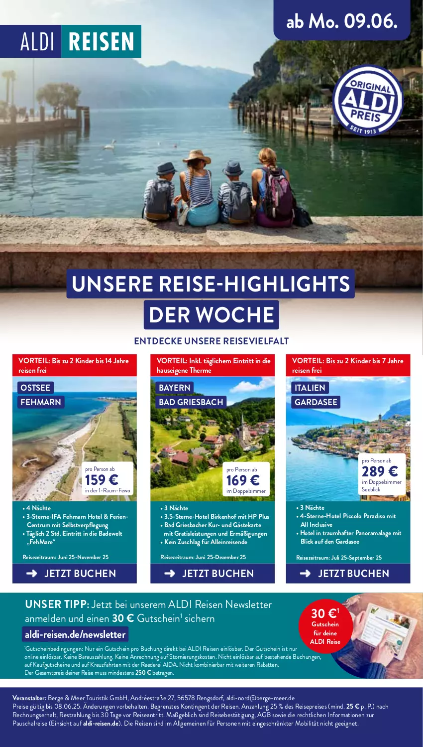 Aktueller Prospekt Aldi Nord - Von Montag - von 07.07 bis 12.07.2025 - strona 42 - produkty: aldi, Bad, buch, decke, eis, gutschein, gutscheine, HP, Kinder, kreuzfahrten, LG, rama, reis, reise-highlights, rum, Schal, Ti, ZTE