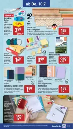 Gazetka promocyjna Aldi Nord - Von Montag - Gazetka - ważna od 12.07 do 12.07.2025 - strona 23 - produkty: aust, Brei, brie, buch, din a4, drucker, ente, expertiz, Germ, gin, Hefte, kraft, office, ordner, Packpapier, papier, prospekthüllen, Ria, Roller, Schnellhefter, shake, Signal, Ti, ZTE