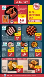 Gazetka promocyjna Aldi Nord - Von Montag - Gazetka - ważna od 12.07 do 12.07.2025 - strona 28 - produkty: aldi, backwaren, ball, braten, bratwurst, cevapcici, creme, Croissant, dip, eis, fleisch, geback, geschnetzeltes, gewürz, grill, hackfleisch, hähnchen-schenkel, henkel, hörnchen, Käse, küche, Küchen, mit pistazien, nacho, nuggets, Ofen, pistazien, Plunder, reis, rind, rindfleisch, schenkel, schinken, schnitten, schwein, schweine, schweinerücken, Speck, steak, Ti, tiefpreis, wein, weine, wurst, Zelt