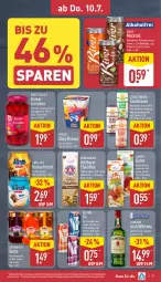Gazetka promocyjna Aldi Nord - Von Montag - Gazetka - ważna od 12.07 do 12.07.2025 - strona 31 - produkty: ahoj-brause, alkohol, aufstrich, bärenmarke, bier, brause, brot, brotaufstrich, eier, eis, eiskaffee, eistee, elle, fassbrause, flasche, frucht, fruchtaufstrich, gelee, getränk, gin, grandessa, grapefruit, irish whiskey, jameson, kaffee, Kaiser, kirsch, kirsche, kirschen, maracuja, milch, natur, tee, teller, Ti, veltins, whiskey, zitrone, ZTE, zucker