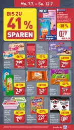 Gazetka promocyjna Aldi Nord - Von Montag - Gazetka - ważna od 12.07 do 12.07.2025 - strona 7 - produkty: amicelli, balisto, beutel, biscotto, butter, creme, daim, dessert, Dr. Oetker, elle, frucht, fruchtgummi, fruchtgummis, gin, karamell, keks, kekse, LG, mandel, maoam, milch, milka, pralinen, schoko, schokolade, Sweetland, teller, Ti, ZTE