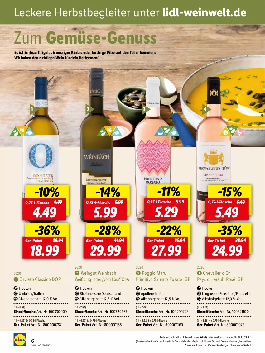 Aktueller Prospekt Lidl - Beste Weine für jeden Anlass - von 30.09 bis 31.10.2021 - strona 6