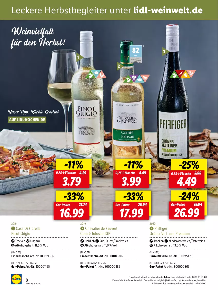 Aktueller Prospekt Lidl - Beste Weine für jeden Anlass - von 30.09 bis 31.10.2021 - strona 8