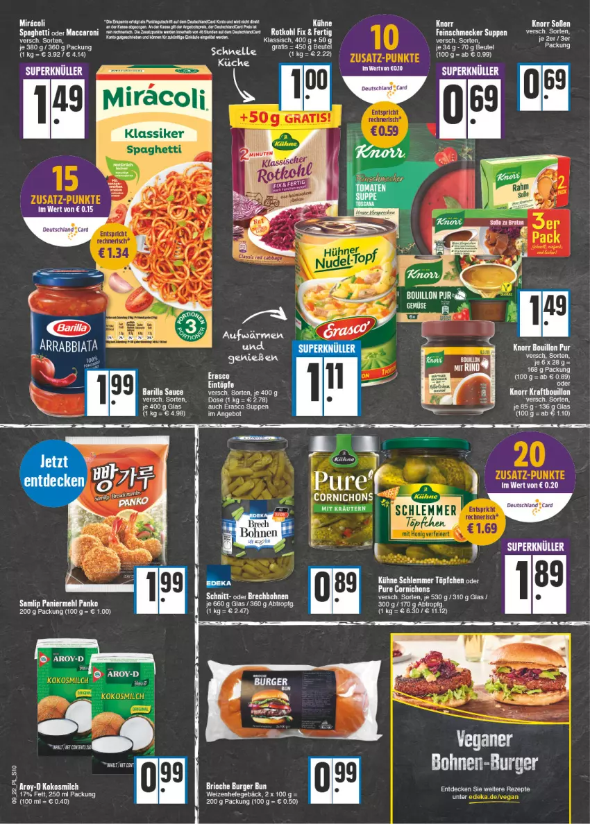 Aktueller Prospekt E Center - Angebote der Woche - von 28.02 bis 05.03.2022 - strona 10 - produkty: angebot, Bad, barilla, beutel, bohne, bohnen, decke, erasco, feinschmecker, Hefe, knorr, mam, mehl, Paniermehl, rezept, rezepte, sauce, suppe, suppen, tee, Ti