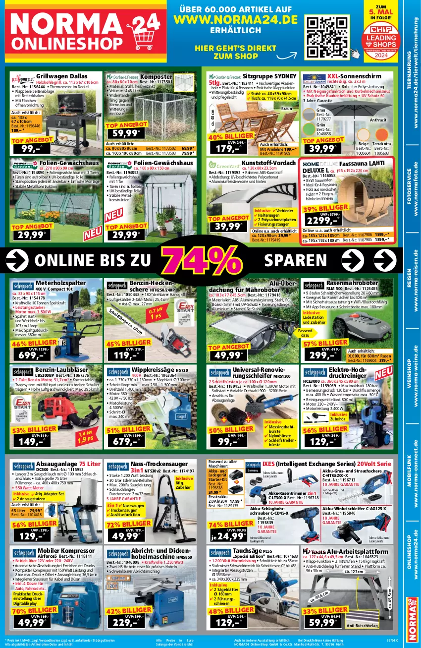 Aktueller Prospekt Norma - Norma - von 02.08 bis 01.08.2024 - strona 1 - produkty: adapter, akku, Akku-Schlagbohrschrauber, Akku-Winkelschleifer, aldi, angebot, auto, Behälter, besteck, Bohrschrauber, Bona, braun, Brei, bürste, bürsten, decke, Deckel, Draht, edelstahl, eis, Fahrrad, flasche, flaschenöffner, Gewächshaus, grill, heckenschere, Holz, holzkohle, holzkohlegrill, Holzspalter, Intel, Kohlegrill, Komposter, kompressor, kraft, ladegerät, latte, LG, mähroboter, messer, ndk, Ofen, ohne akku und ladegerät, rasen, rasentrimmer, Rauch, reifen, reiniger, Reinigung, Reinigungsmittel, reis, reiss, Ria, rwe, säge, Schal, Schere, schlauch, senf, sonnenschirm, Strauchschere, stuhl, Tauchsäge, thermometer, Ti, tiernahrung, tisch, Trockensauger, usb, uv-schutz, wasser, wein, weine, weinshop, Winkelschleifer