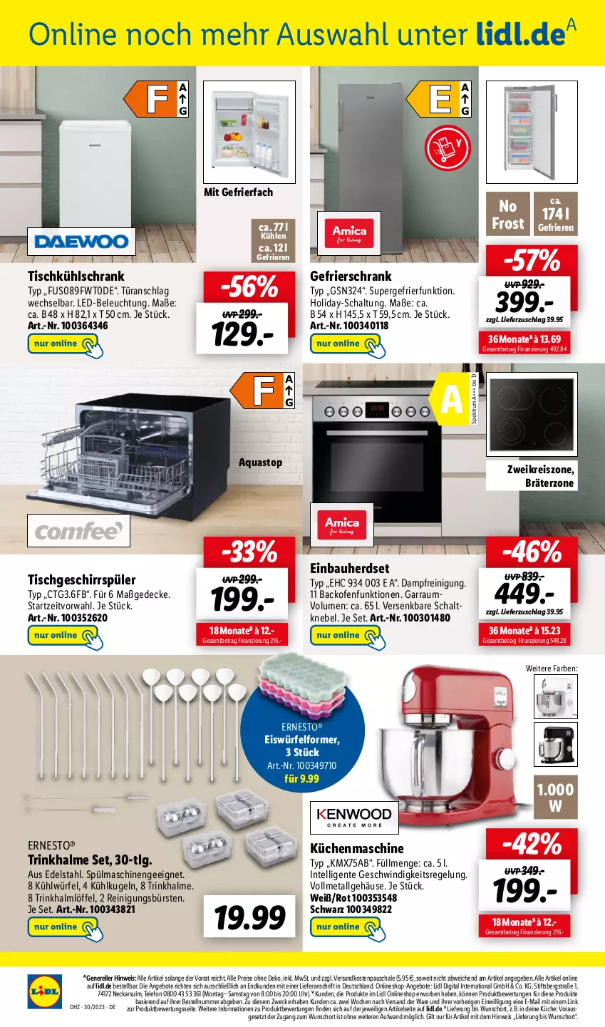 Aktueller Prospekt Lidl - Aktionsprospekt - von 24.07 bis 29.07.2023 - strona 68 - produkty: angebot, angebote, aqua, aquastop, backofen, Bau, beleuchtung, bürste, bürsten, decke, edelstahl, einbauherd, einbauherdset, eis, eiswürfel, elle, ente, ernesto, garraum, gefrierfach, gefrierschrank, geschirr, geschirrspüler, herdset, Intel, küche, Küchen, küchenmaschine, Kugel, kühlschrank, led-beleuchtung, LG, Löffel, ndk, Ofen, Reinigung, reinigungsbürste, reis, rel, rum, Schal, Schale, Schrank, Spektrum, spülmaschinen, supergefrierfunktion, telefon, Ti, tisch, Trinkhalme, türanschlag wechselbar, uhr, weck, würfel