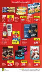 Gazetka promocyjna Lidl - Aktionsprospekt - Gazetka - ważna od 29.07 do 29.07.2023 - strona 20 - produkty: aktionspreis, angebot, baguette, bohne, bohnen, Cap, cocos, coupon, dallmayr, dallmayr capsa, duplo, eduscho, eis, elle, gin, heinz, Käse, ketchup, mayonnaise, meggle, milka, milkana, milram, ndk, Nescafé, reis, Schal, Schale, Schmelzkäse, teller, Ti, tomate, tomaten, tomatenketchup, Yo, ZTE